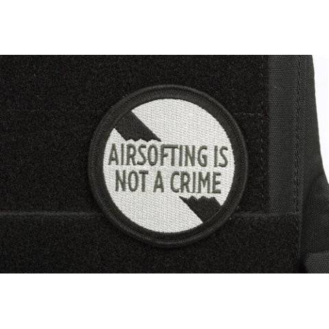 AMS Airsofting is Not a Crime Patch - BLACK- Hi-Fidelity Patch Series