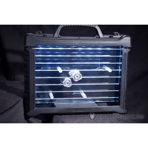 WE-Tech P-Virus Two Tone Full Metal Gas Blowback Airsoft Pistol w/ LED Display Case  (Color: Black & Silver)