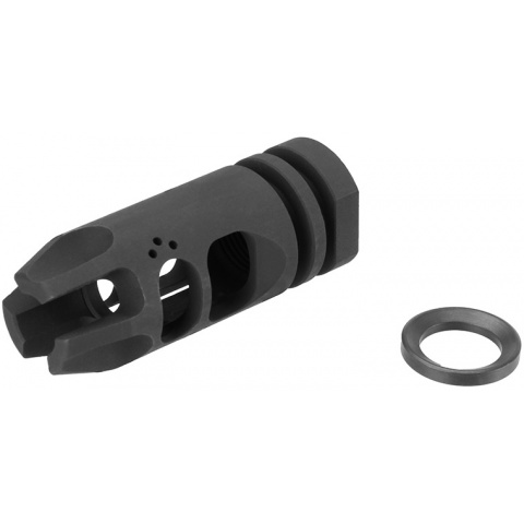 Lancer Tactical Airsoft Flash Hider Muzzle Brake Compensator [14mm CCW]