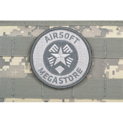AMS Airsoft Megastore Logo Patch - GRAY/ ACU Color