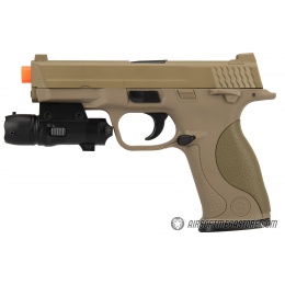 UK ARMS G53 Airsoft Spring Pistol w/ Laser - TAN