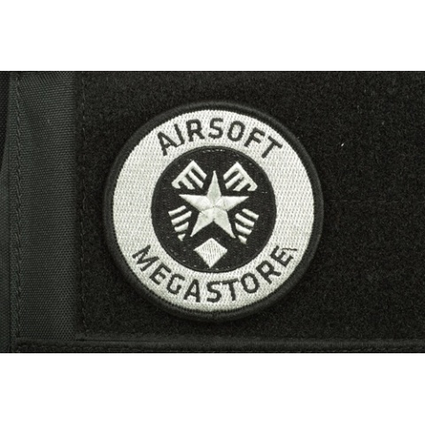 AMS Airsoft Megastore Logo Patch - BLACK - Hi-Fidelity Patch Series
