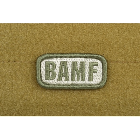 AMS Airsoft BAMF Small Patch - OD GREEN - Premium Hi-Fidelity Series