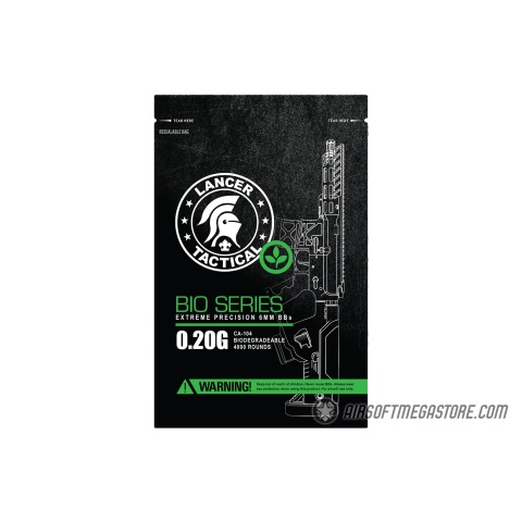 Lancer Tactical 0.20g Biodegradable BBs Bag (4000 Rounds) - WHITE