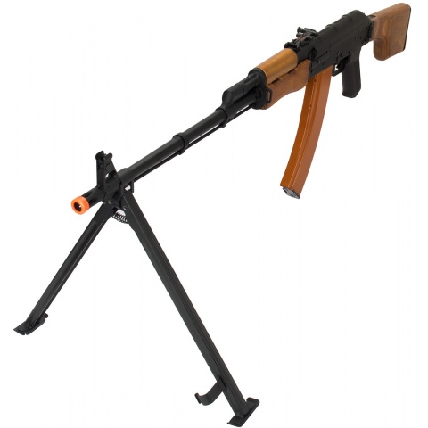 Lancer Tactical RPK Airsoft LMG AEG Rifle w/ Bipod & Folding Stock - WOOD