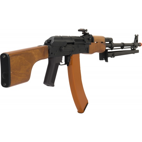 Lancer Tactical RPK Airsoft LMG AEG Rifle w/ Bipod & Folding Stock - WOOD