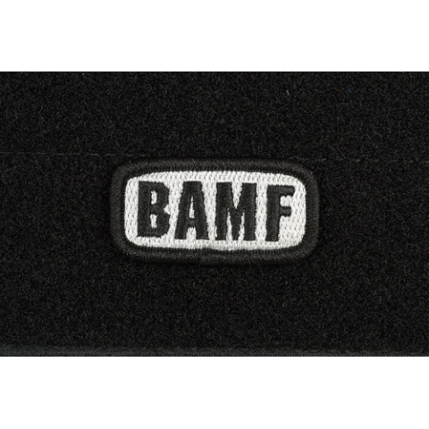 AMS Airsoft Premium BAMF Small Patch - BLACK/ SWAT Color