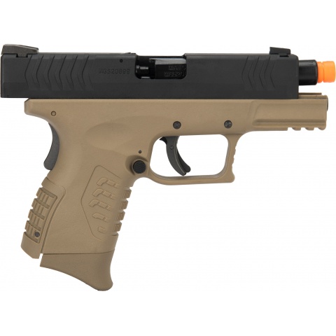 WE Tech X-Tactical 3.8 Compact Gas Blowback Airsoft Pistol - TAN