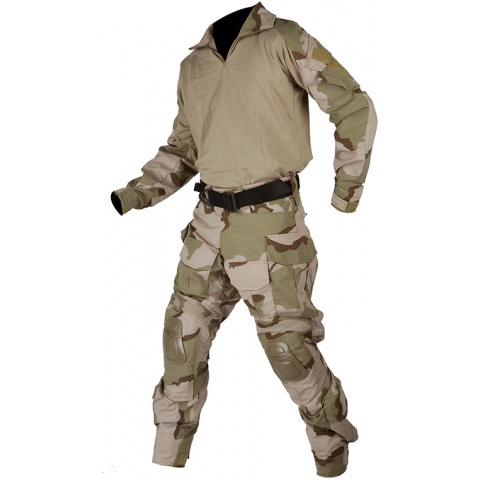 Lancer Tactical Combat Tactical Uniform Set - TRI DESERT-XXL