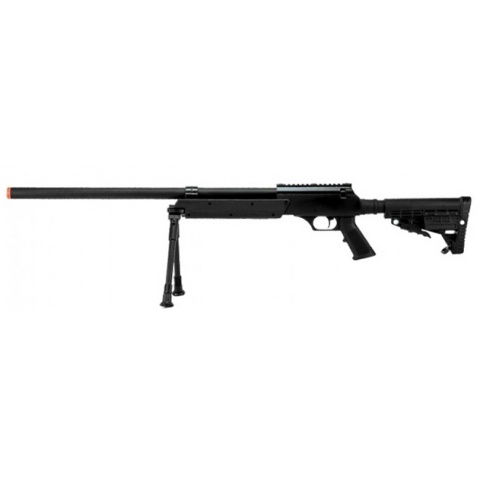 Echo1 ASR Bolt Action Airsoft Sniper Rifle w/ Quick Release Bipod - BLACK