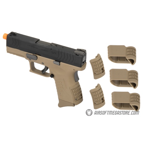 WE Tech X-Tactical 3.8 Compact Gas Blowback Airsoft Pistol w/ 2 Mags (Tan)
