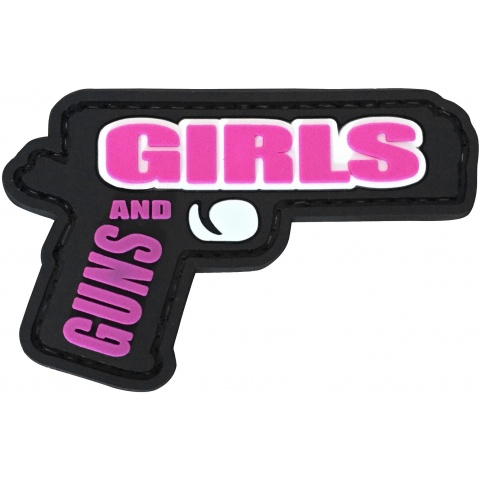 G-Force Guns and Girls PVC Morale Patch - BLACK / PINK
