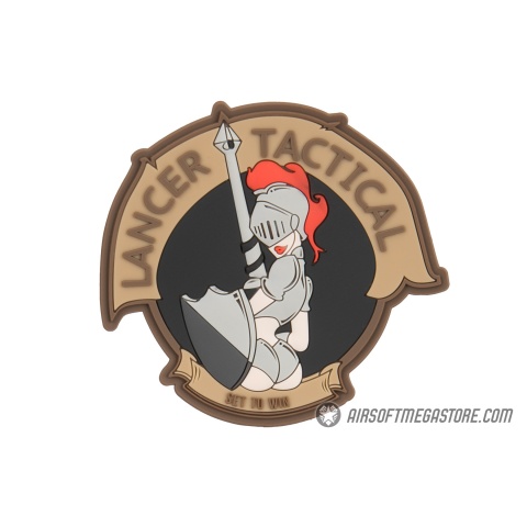 Lancer Tactical Knight Pin Up PVC Morale Patch - TAN