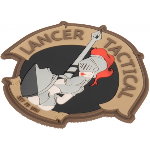 Lancer Tactical Knight Pin Up PVC Morale Patch - TAN