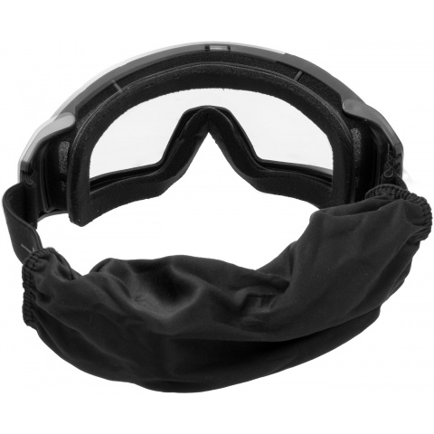 Lancer Tactical Rage Protective Black Airsoft Goggles - CLEAR LENS