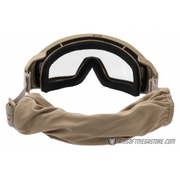 Lancer Tactical Rage Protective Tan Airsoft Goggles - CLEAR LENS