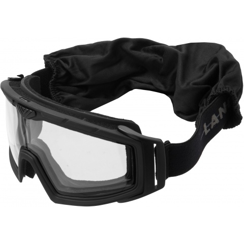 Lancer Tactical Rage Protective Black Airsoft Goggles - SMOKE/YELLOW/CLEAR LENS