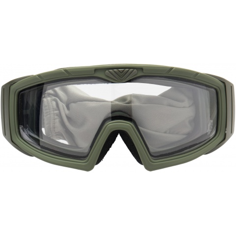 Lancer Tactical Rage Protective Green Airsoft Goggles - SMOKE/YELLOW/CLEAR LENS