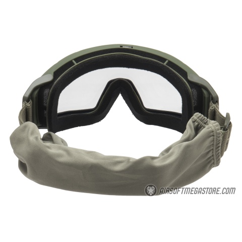 Lancer Tactical Rage Protective Green Airsoft Goggles - SMOKE/YELLOW/CLEAR LENS