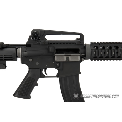 WE Tech Full Metal M4 CQB RIS Open Bolt Gas Blowback Rifle - BLACK