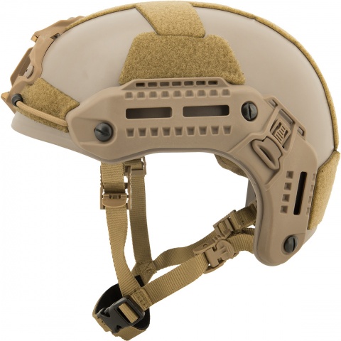 Lancer Tactical MT Type Tactical Airsoft Helmet w/ Accessory Rail - TAN