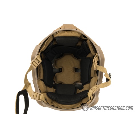 Lancer Tactical MT Type Tactical Airsoft Helmet w/ Accessory Rail - TAN
