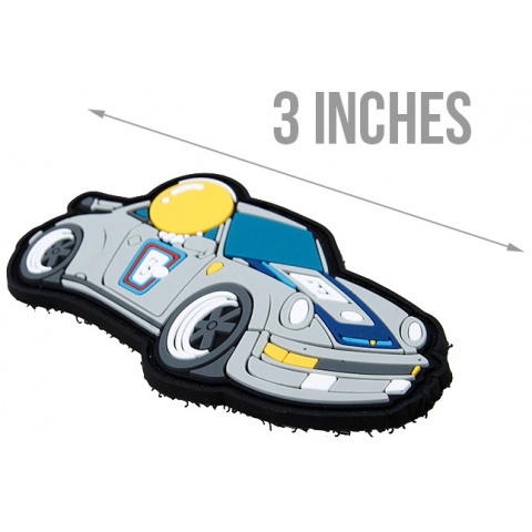 G-Force Race Car PVC Morale Patch - GRAY / BLUE / YELLOW