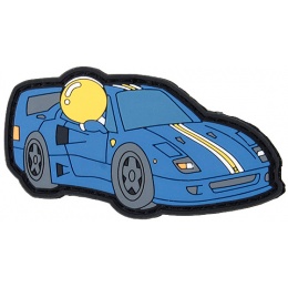 G-Force Race Car PVC Morale Patch - BLUE
