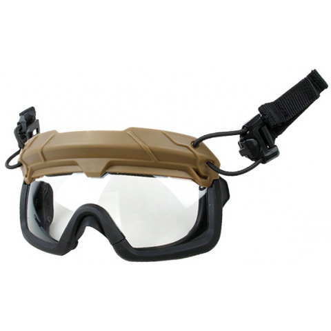 G-Force Quick-Detach Airsoft Goggles for BUMP Type Helmets - Coyote Brown