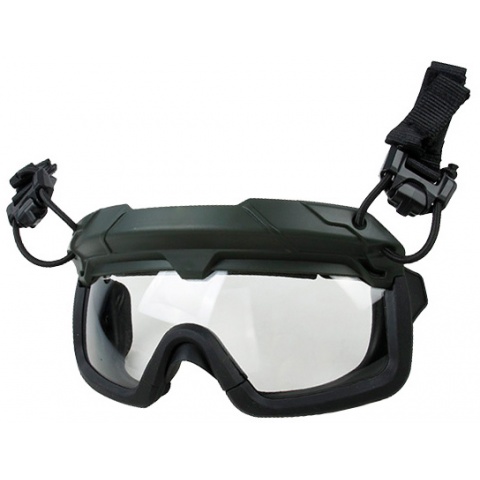 G-Force Quick-Detach Airsoft Goggles for BUMP Type Helmets - OD GREEN