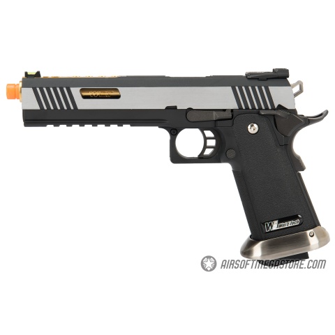WE Tech 1911 Hi-Capa T-Rex Competition Gas Blowback Airsoft Pistol w/ Sight Mount & Top Ports (TWO TONE / GOLD)