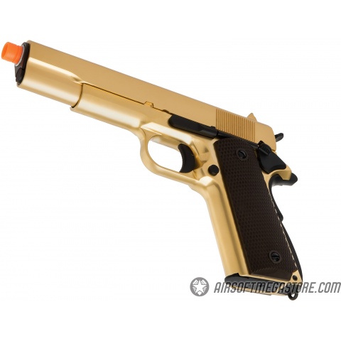 WE Tech 1911 A1 Gold Plated Airsoft Gas Blowback Pistol - GOLD
