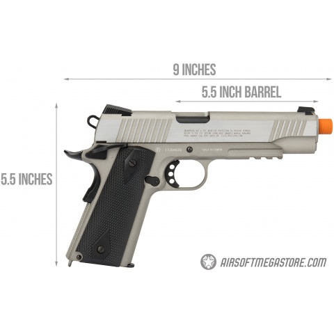Elite Force 1911 Gen 3 Tactical CO2 Blowback Airsoft Pistol - STAINLESS