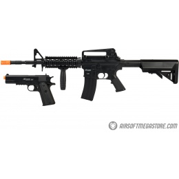 Sig Sauer Patrol  Airsoft Gun Kit with M4 AEG Rifle and pistol and 7500 rounds of BBs - BLACK