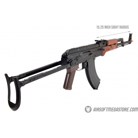E&L Airsoft AK AIMS Platinum AEG Airsoft Rifle w/ Real Wood Furniture - BLACK