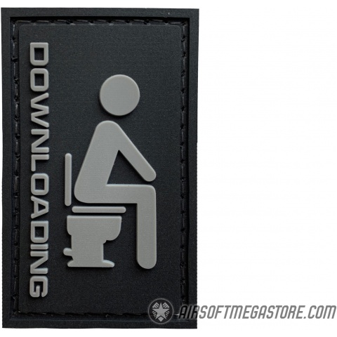 G-Force Downloading Toilet PVC Morale Patch - BLACK