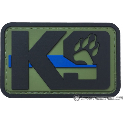 G-Force K9 Dog Paw PVC Morale Patch - OLIVE GREEN