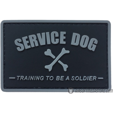 G-Force Service Dog Training to Be a Soldier PVC Morale Patch - BLACK
