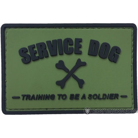 G-Force Service Dog Training to Be a Soldier PVC Morale Patch - OLIVE GREEN