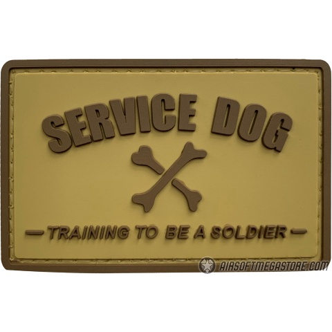 G-Force Service Dog Training to Be a Soldier PVC Morale Patch - TAN