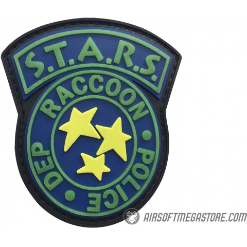 G-Force S.T.A.R.S. Raccoon City Police PVC Morale Patch [Glow in the Dark] - BLACK