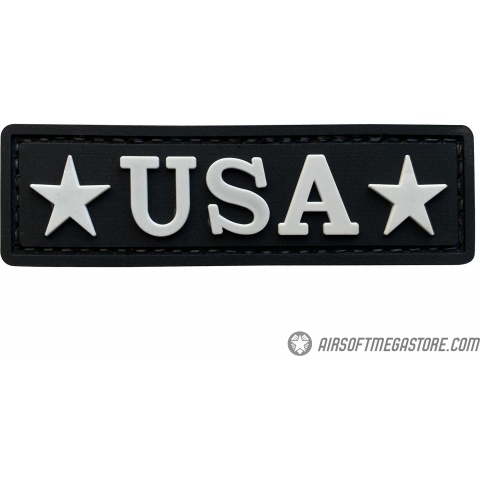 G-Force USA PVC Morale Patch - BLACK / WHITE