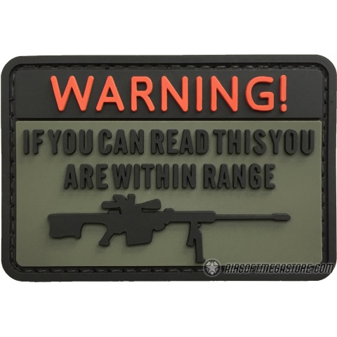 G-Force Warning If You Can Read This You're Within Range PVC Morale Patch - OD