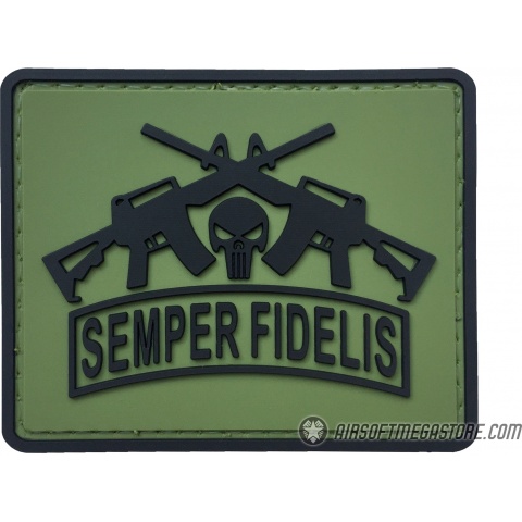 G-Force Semper Fidelis PVC Morale Patch - OLIVE GREEN