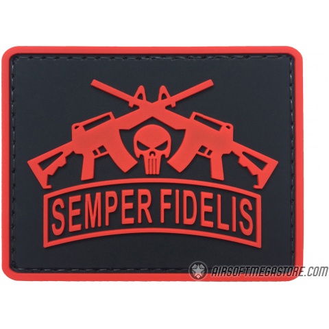G-Force Semper Fidelis PVC Morale Patch - RED