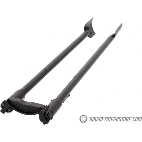 LCT Airsoft LC-3 AEG Steel Folding Bipod - BLACK