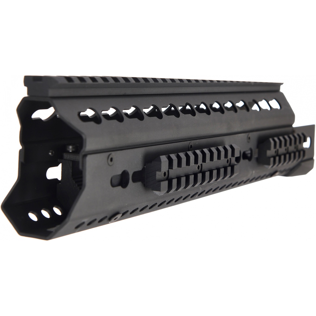 LCT Airsoft 13.5 Inch AK KeyMod Handguard Rail BLACK Airsoft Megastore