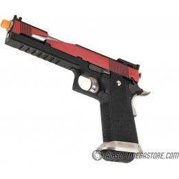WE Tech 1911 Hi-Capa T-Rex Competition Gas Blowback Airsoft Pistol w/ Top Ports (RED / BLK )