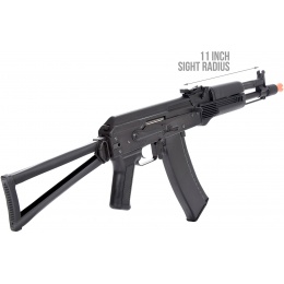 LCT Airsoft AK105 Steel AEG Airsoft Rifle w/ Folding Stock - BLACK