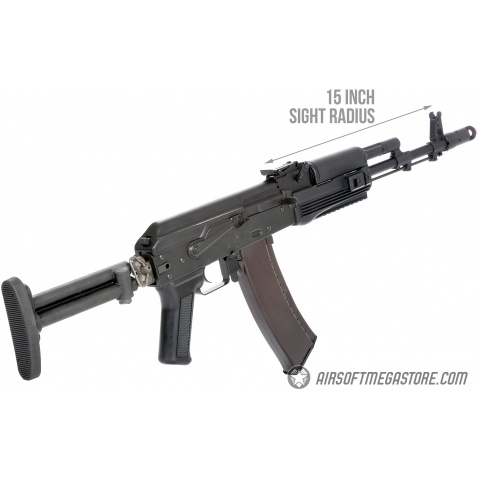 LCT Airsoft STK-74 Tactical AK AEG Rifle - BLACK